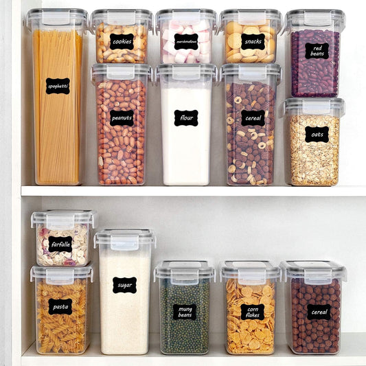 Ultimate 24-Piece Airtight Food Storage Container Set - Organize Your Kitchen with Durable, BPA-Free Canisters for Cereal, Flour, Rice, and More!