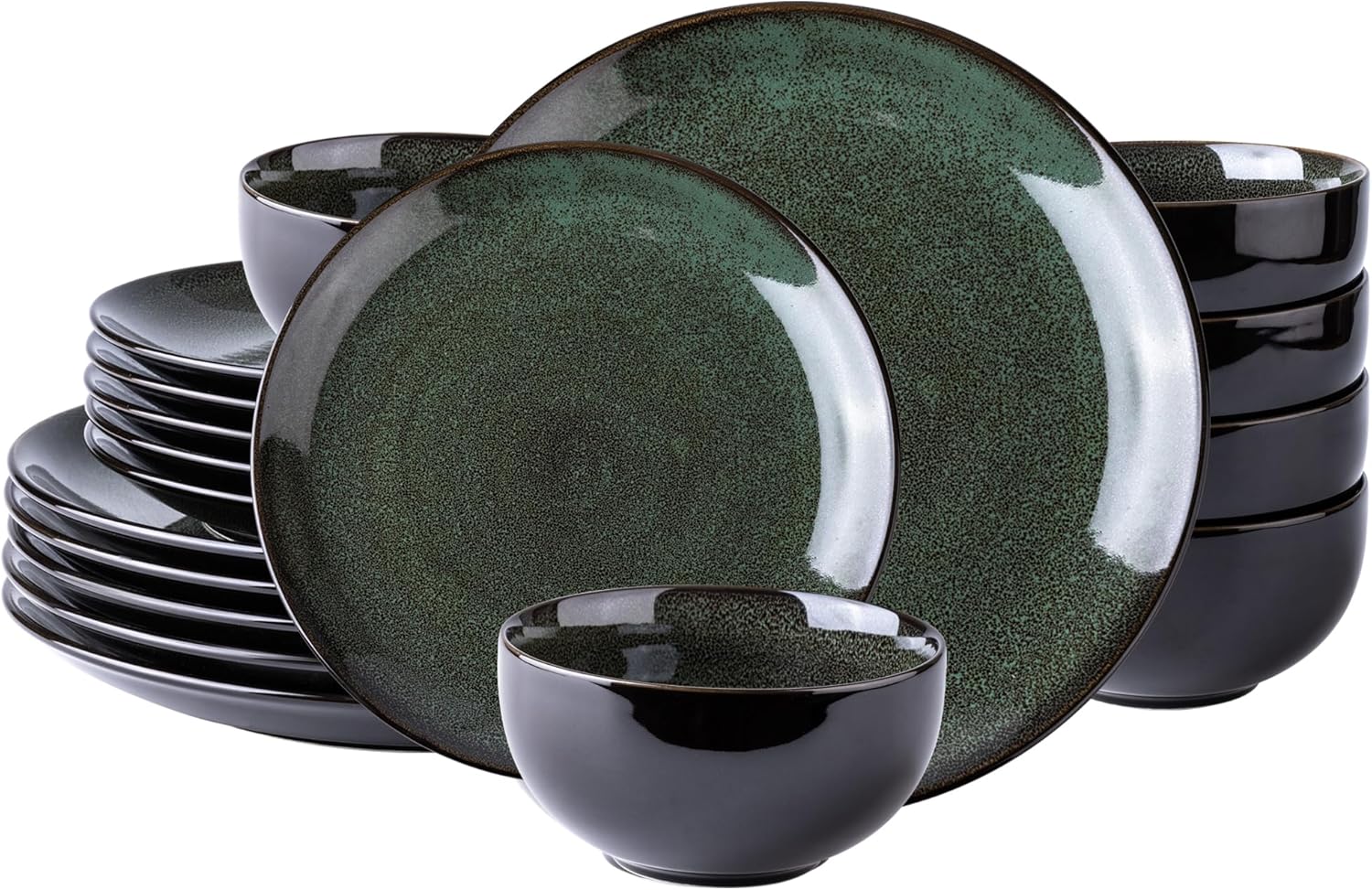 Elevate Your Dining Experience with Our Elegant Ceramic Dinnerware Set for 4 - Stylish, Durable, and Microwave Safe Stoneware Plates and Bowls