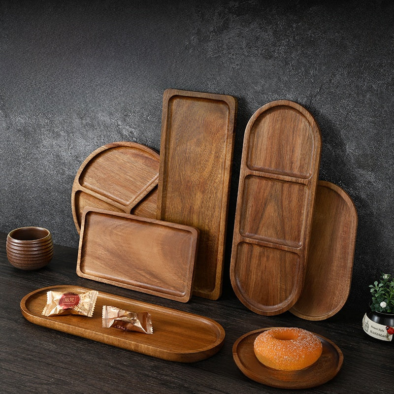Acacia Wood Tray, Premium Dinner Plate