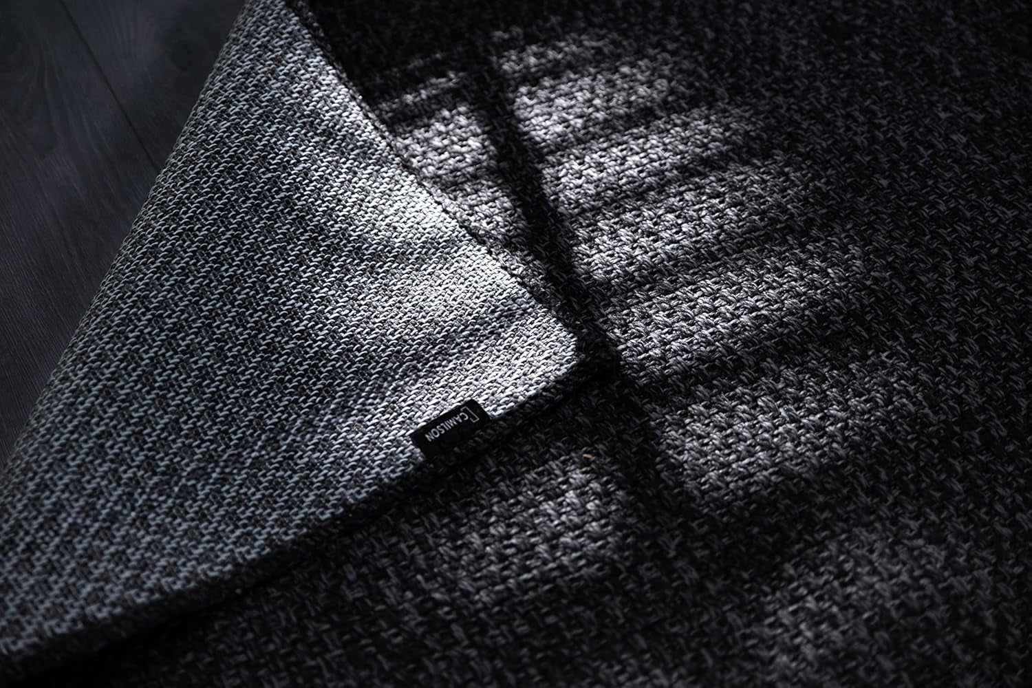 Transform Your Home with the Stylish and Washable 9x12 Jute Area Rug - Perfect for Living Rooms, Patios, and Kitchens in Dark Gray & Black