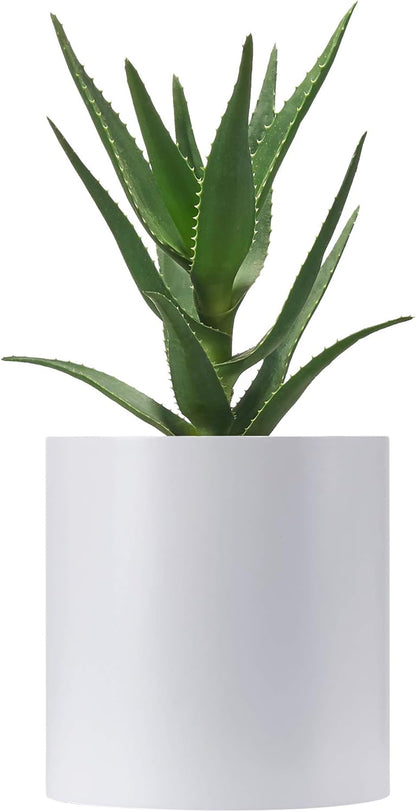 Plant Pot 12 Inch - Perfectly Fits Mid-Century Modern Plant Stand - Drainage Plug - Gray Planter Pot