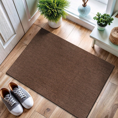 Transform Your Home with the Stylish and Washable 9x12 Jute Area Rug - Perfect for Living Rooms, Patios, and Kitchens in Dark Gray & Black