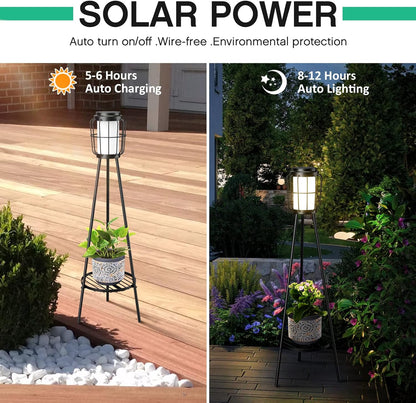 Transform Your Outdoor Space with Our 2 Pack Solar Powered Floor Lamps – Elegant Lighting for Garden, Patio, and Deck!