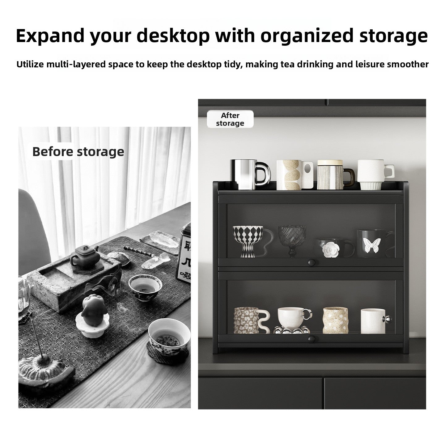 Multilayer Cup Storage Cabinet