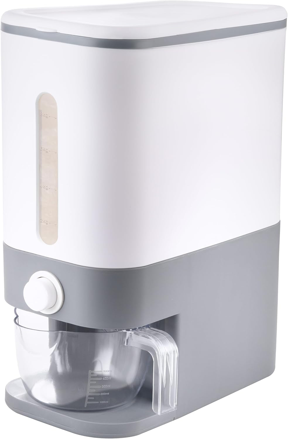 22.5-25 Lbs Pink Rice Dispenser, Rice Storage Container, Pink Rice Storage Container with Measuring Cup, Rice Holder Bucket for Household Kitchen Rice Soybean Corn