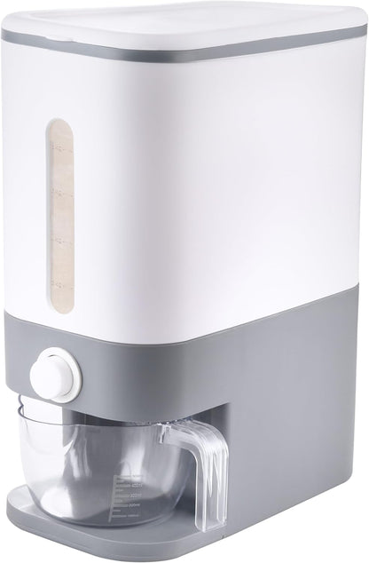 22.5-25 Lbs Pink Rice Dispenser, Rice Storage Container, Pink Rice Storage Container with Measuring Cup, Rice Holder Bucket for Household Kitchen Rice Soybean Corn