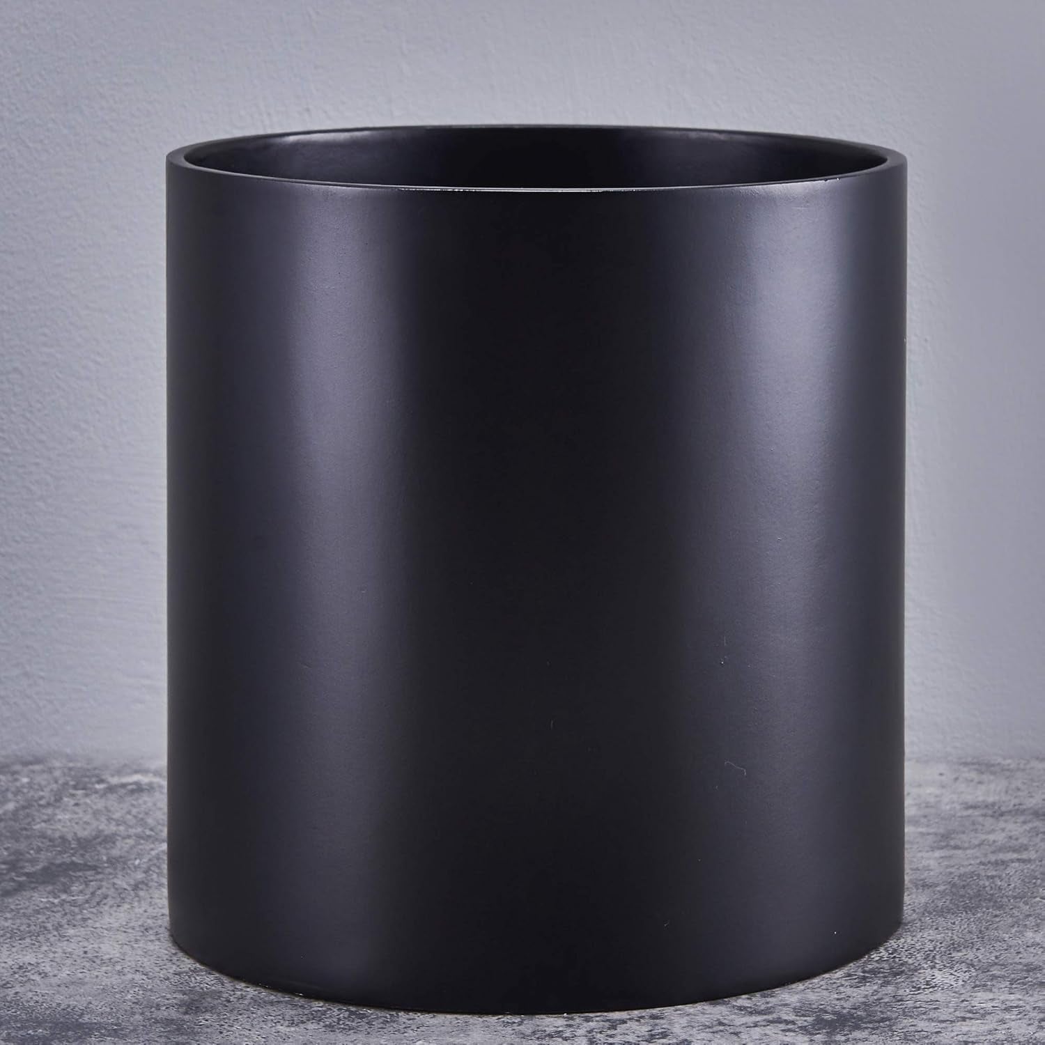Plant Pot 12 Inch - Perfectly Fits Mid-Century Modern Plant Stand - Drainage Plug - Gray Planter Pot