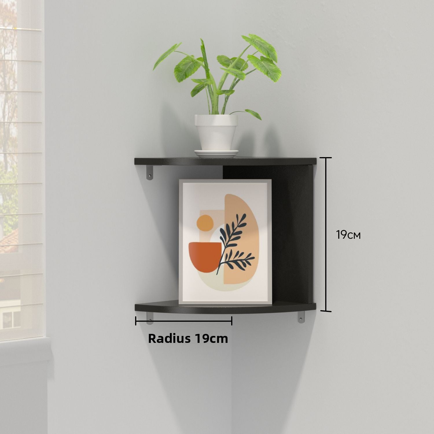 Multilayer Corner Wall Shelf